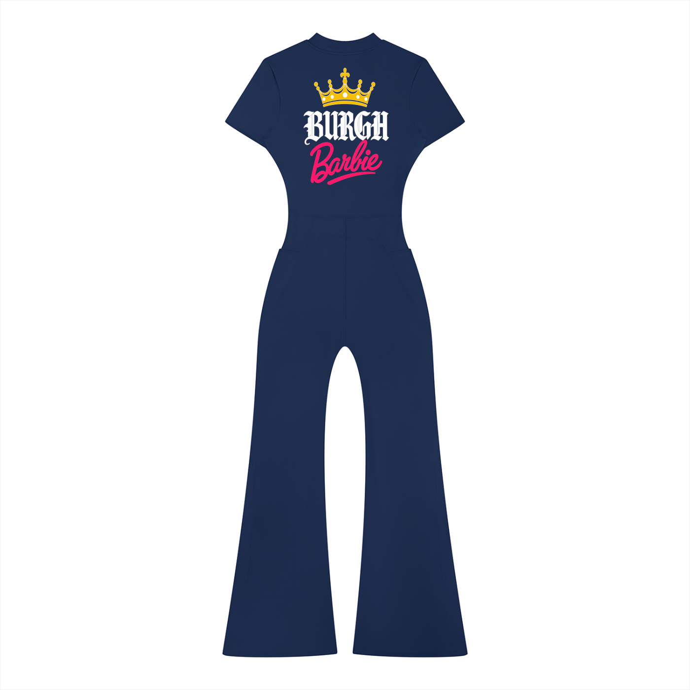 Women’s Tight Flared Leg Quarter-Zip Jumpsuit