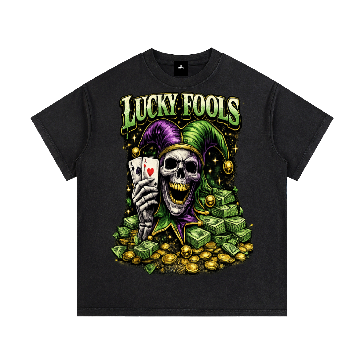 Lucky Fools Washed Graphic T-Shirt
