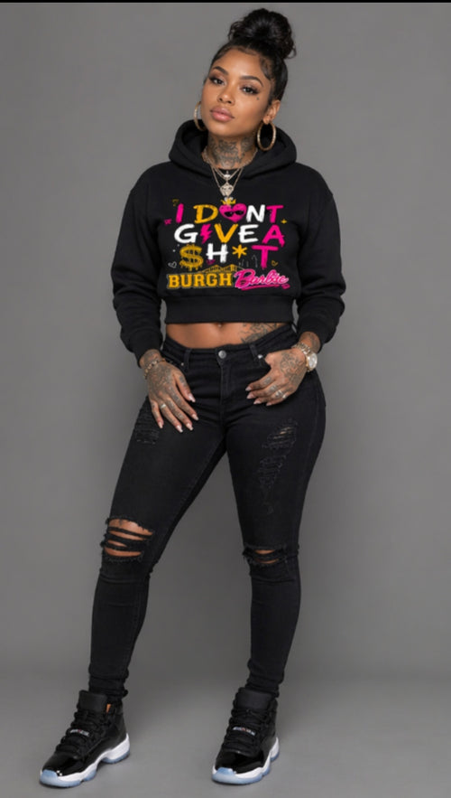 Burgh Barbie Cropped Hoodie