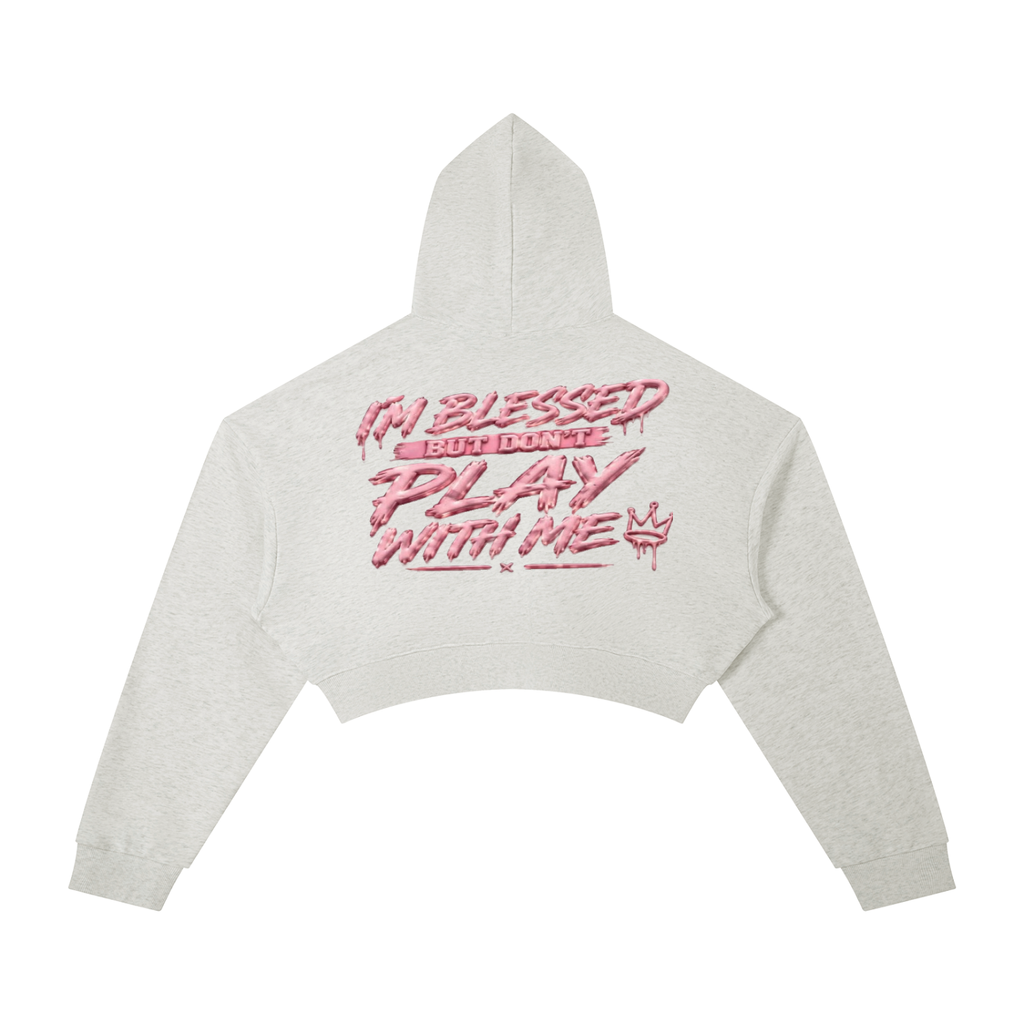 Vintage Saint Cropped Hoodie