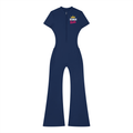 Women’s Tight Flared Leg Quarter-Zip Jumpsuit