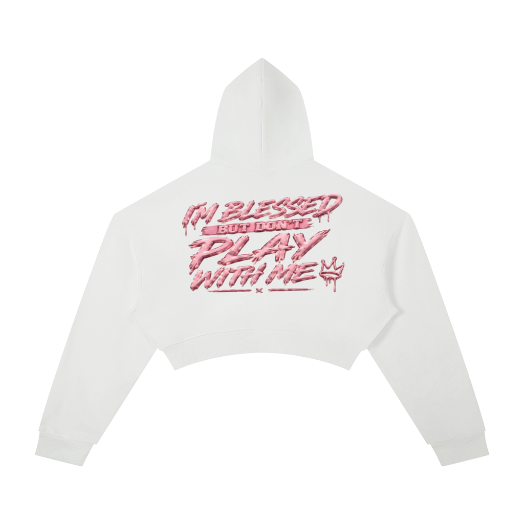 Vintage Saint Cropped Hoodie