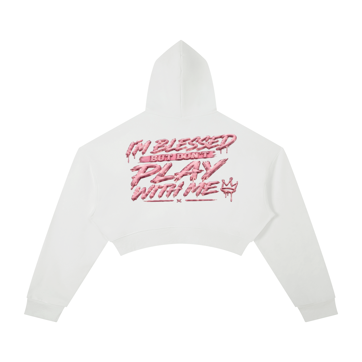 Vintage Saint Cropped Hoodie