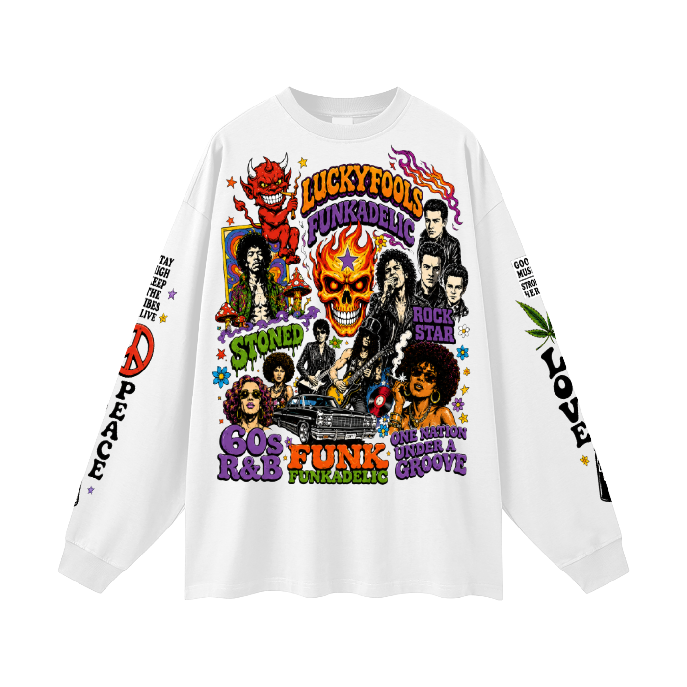 Lucky Fools Oversized Long Sleeve T-Shirt