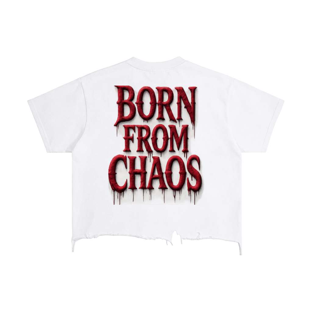 Lucky Fools  Boxy Distressed Hem T-Shirt