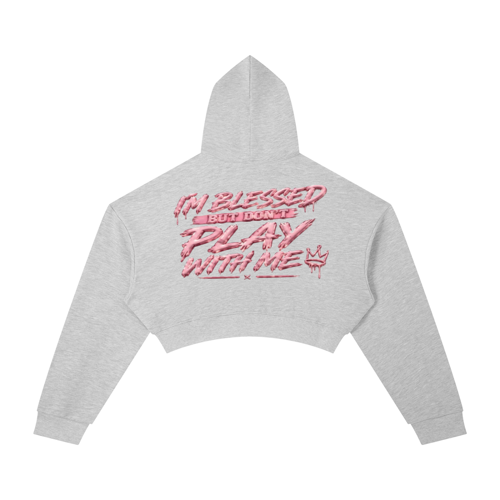 Vintage Saint Cropped Hoodie