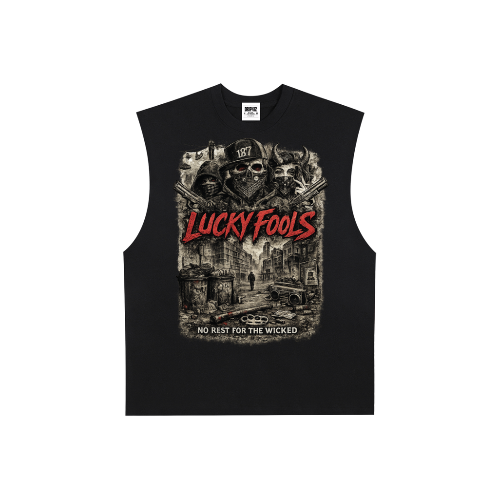 Raw Edge Cotton Tank Top