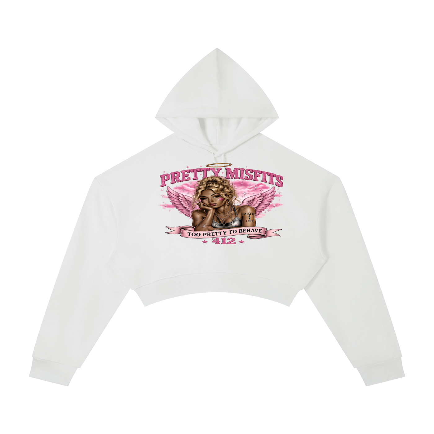 Pretty Misfits Cropped Hoodie